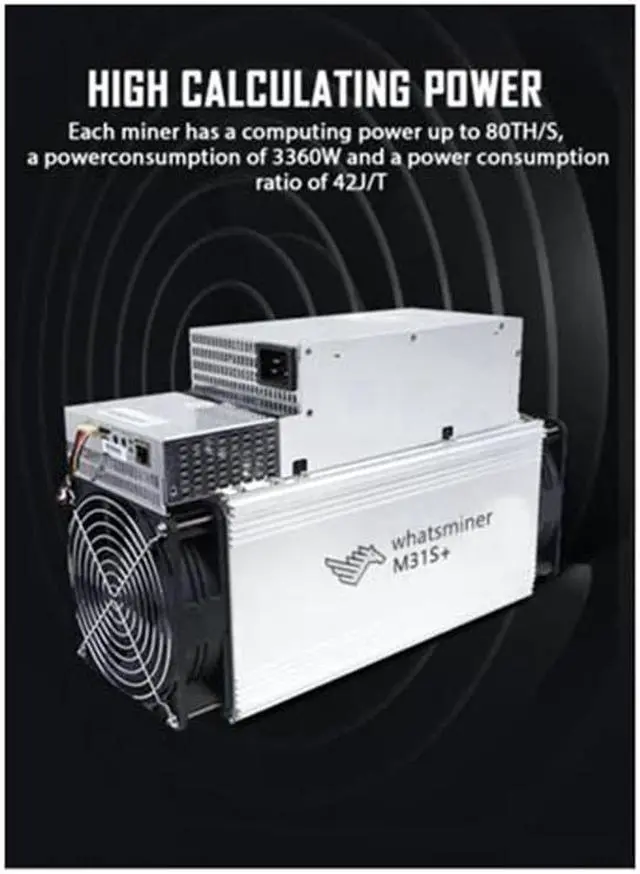 Alt view image 7 of 7 - High Quality Miner Whatsminer M31s+ 80th Bitcoin Algorithm Asic Miner 80T