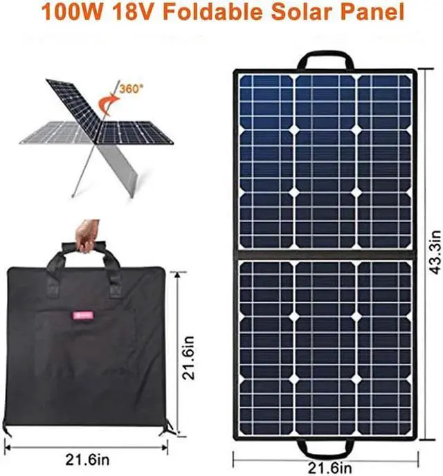 Main image of FlashFish Foldable Solar Panel 18V High Efficience Solar Battery Charger 50W Solar Phone Charger for Outdoor Travel