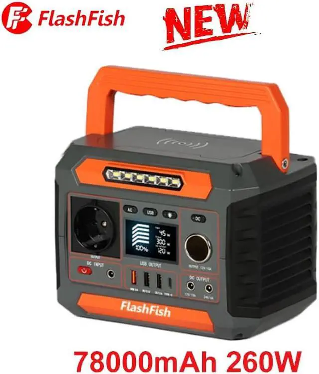 Main image of FF AC 78000mAh Portable Power Station 260W LiFePO4 Battery Portable Power Charging Outdoor Fishing TV CACP Laptops RV