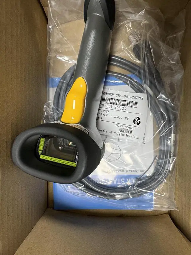 Alt view image 5 of 5 - (formerly motorola) symbol ls2208 series corded digital handheld standard range laser barcode scanner kit with usb cable and st