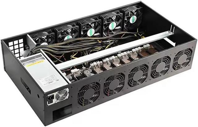 Alt view image 3 of 5 - 12-card Desktop PC Computer rtx 3090 Graphic Cards 12 GPU case Frame server complete set (GPU Not Included)