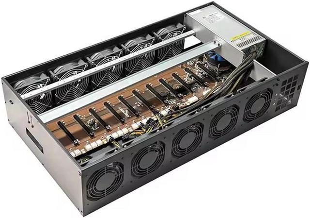 Alt view image 2 of 5 - 12-card Desktop PC Computer rtx 3090 Graphic Cards 12 GPU case Frame server complete set (GPU Not Included)