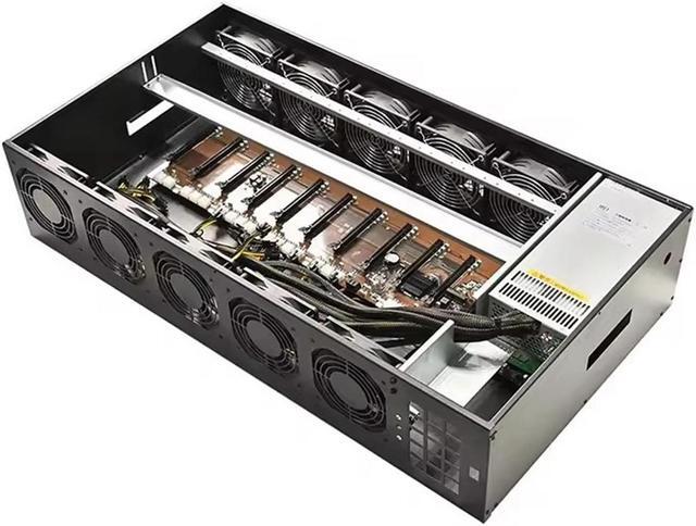 Alt view image 4 of 5 - 12-card Desktop PC Computer rtx 3090 Graphic Cards 12 GPU case Frame server complete set (GPU Not Included)