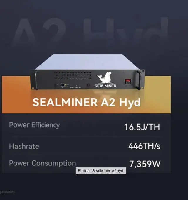 Alt view image 4 of 5 - Bitdeer SealMiner A2 Hydro 446TH/S 7360W Powerful Bitcoin Miner