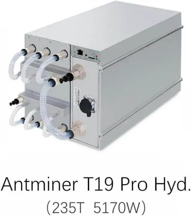Main image of Antminer T19 Pro Hydro 235Th 5170W Bitcoin Miner BTC BCH Mining from Bitmain