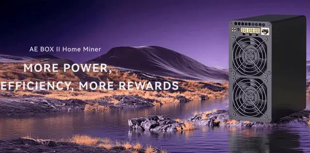 Alt view image 2 of 4 - AE Box II Aleo Miner with a maximum hashrate of 54Mh/s and power consumption of 530W