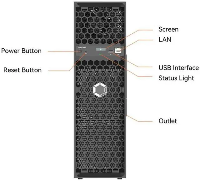 Alt view image 2 of 5 - Avalon Q 90T BTC Bitcoin Miner 110V 220V 1674W Quiet Home Canaan Crypto Asic Miner Include PSU