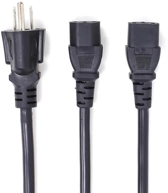 Alt view image 4 of 4 - Minerdoctor North American Power Cord Extension,NEMA 5-15P to Dual C13 Y Splitter , 4.92ft/1.5m, 13 AWG,