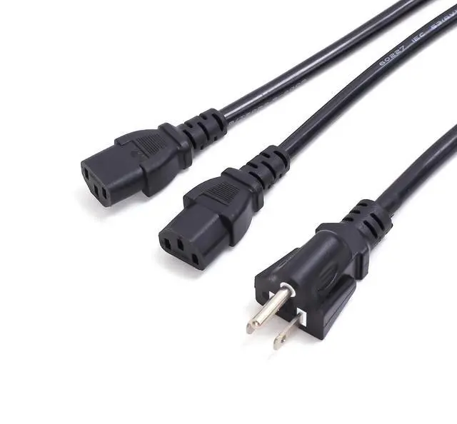 Main image of Minerdoctor North American Power Cord Extension,NEMA 5-15P to Dual C13 Y Splitter , 4.92ft/1.5m, 13 AWG,
