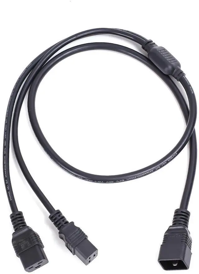Alt view image 2 of 4 - Minerdoctor DogKing Miner Power Cord Extension,Dual C19 to C20 Y Splitter ,4.92FT/1.5m, 12 AWG