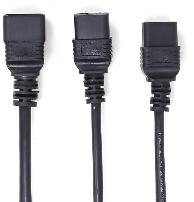 Alt view image 4 of 4 - Minerdoctor DogKing Miner Power Cord Extension,Dual C19 to C20 Y Splitter ,4.92FT/1.5m, 12 AWG