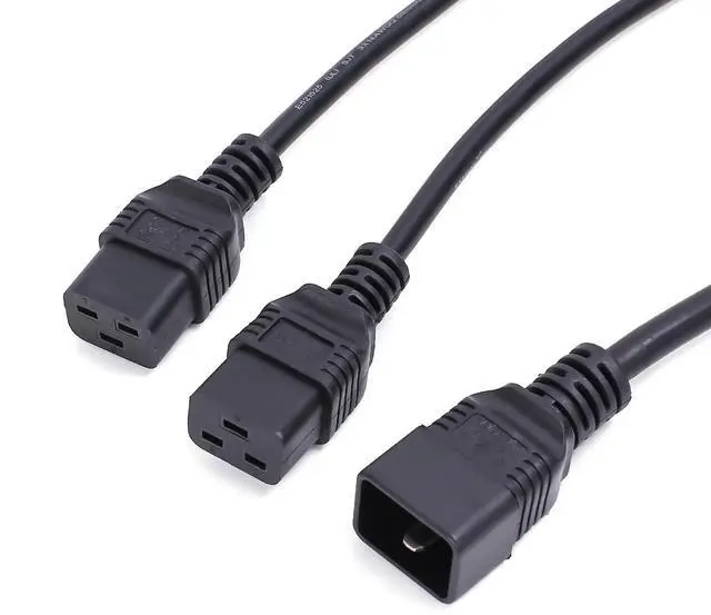 Main image of Minerdoctor DogKing Miner Power Cord Extension,Dual C19 to C20 Y Splitter ,4.92FT/1.5m, 12 AWG