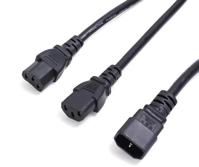 Main image of Minerdoctor Bitmain Antminer Power Cord Extension,C14 to Dual C13 Y Splitter Power Cable,4.92FT/1.5m, 13 AWG