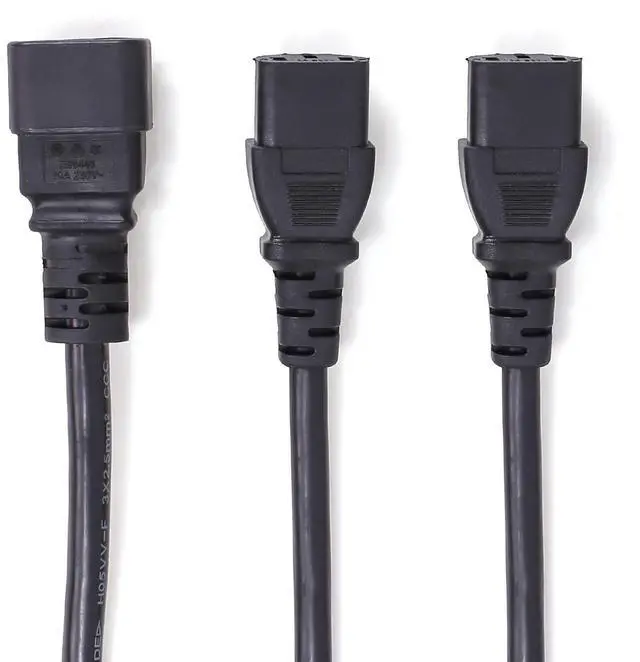 Alt view image 4 of 4 - Minerdoctor Bitmain Antminer Power Cord Extension,C14 to Dual C13 Y Splitter Power Cable,4.92FT/1.5m, 13 AWG