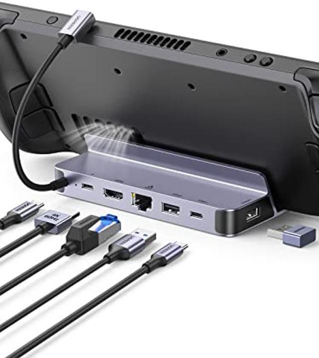 UGREEN Steam Deck Dock, 6-in-1 USB C Docking Station with 4K@60Hz HDMI,  Gigabit