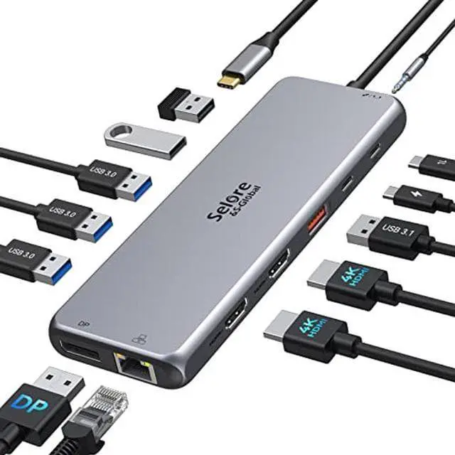 Alt view image 2 of 5 - Selore 13 in 1 Docking Station,6Ft Thunderbolt Cable