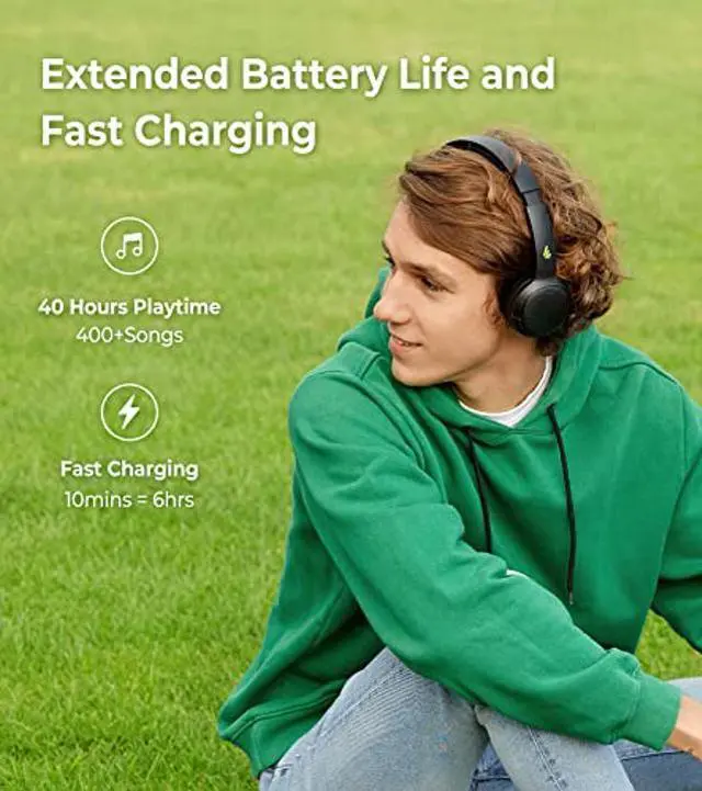 Alt view image 5 of 5 - Edifier WH500 Wireless On-Ear Headphones - Bluetooth V5.2 Lightweight and Foldable Headphones with 40-Hours Music Playtime - Personalize EQ -Fast Charging- Blue