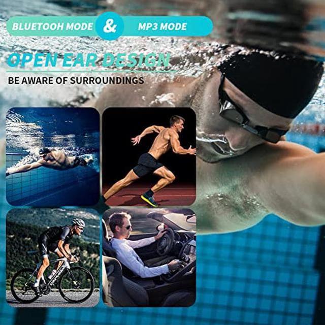 ReeRay Waterproof Bone Conduction Swimming Headphones, R5 Open-Ear