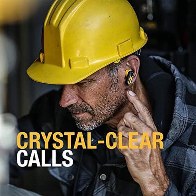 Alt view image 3 of 5 - DEWALT True Wireless Bluetooth Earbuds -- TWS Bluetooth Headphones -- Wireless Earbuds with Type C Charging Case -- Waterproof Wireless Earphones -- Jobsite Pro-X1 Premium Sound for Outdoor Work