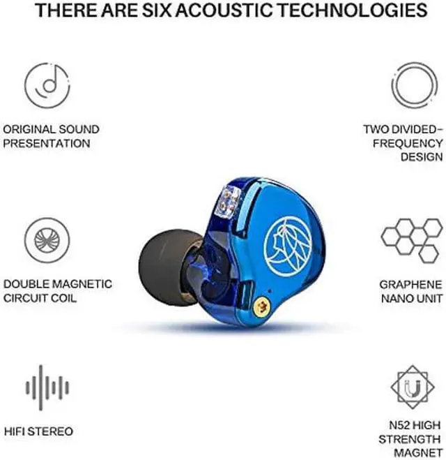 Alt view image 3 of 5 - THE FRAGRANT ZITHER in Ear Headphone, TFZ T2 Galaxy Stereo Gaming Earphone, in-Ear Monitors, 3.5mm Bass Music HiFi Earbuds IEM, Compatible for iPhone and Android and PC