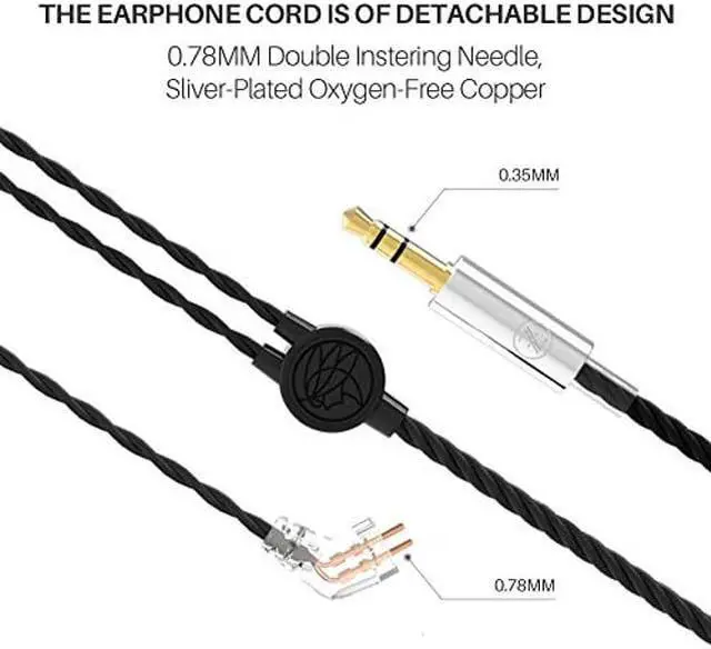 Alt view image 4 of 5 - THE FRAGRANT ZITHER in Ear Headphone, TFZ T2 Galaxy Stereo Gaming Earphone, in-Ear Monitors, 3.5mm Bass Music HiFi Earbuds IEM, Compatible for iPhone and Android and PC