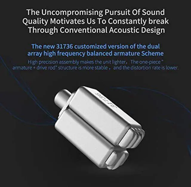 Alt view image 4 of 5 - keephifi KZ AS16 in Ear Monitor Headphones, Over Ear Wired Earbuds IEM HiFi Earphones with 8BA Balanced Armature Driver 3.5mm Audio Plug Cable (Black,No Mic)