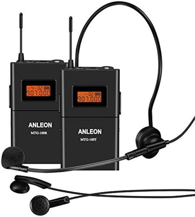 Anleon mtg-100 8-Person Portable Translation Tourguide System 915mhz (1  Transmitter and 8 Receivers)