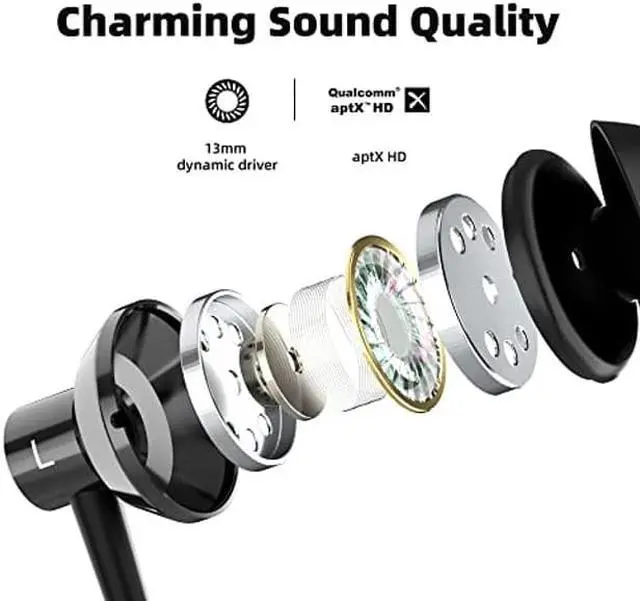 Alt view image 3 of 5 - SoundMAGIC S20BT Neckband Bluetooth Headphones Wireless Earphones HiFi Stereo in Ear Headset with Microphone Lightweight Sports Earbuds Long Playtime Stable Connection Black