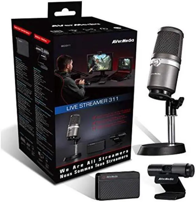 Main image of AVerMedia Live Streamer Bundle with Capture Card, 1080p Webcam and USB Microphone Background Voice Removal. for Twitch, Mixer, YouTube (BO311)