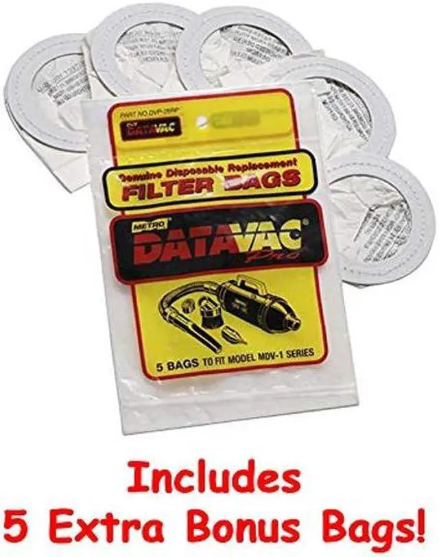 Alt view image 2 of 5 - Includes 5 Extra Bags | DataVac Safe Pro Series MDV-1ESD | Office Equipment - Computer - Electronics Vacuum & Duster | Multi Function | Designed To Minimize Electro Static Discharge | Made In The USA