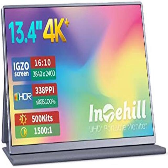 Intehill 4K+ Portable Monitor U13NA 3840x2400 UHD USB C Monitor, Oxide TFT  IGZO Tech sRGB 100% 500 nits 338 PPI Second External Monitor for MacBook