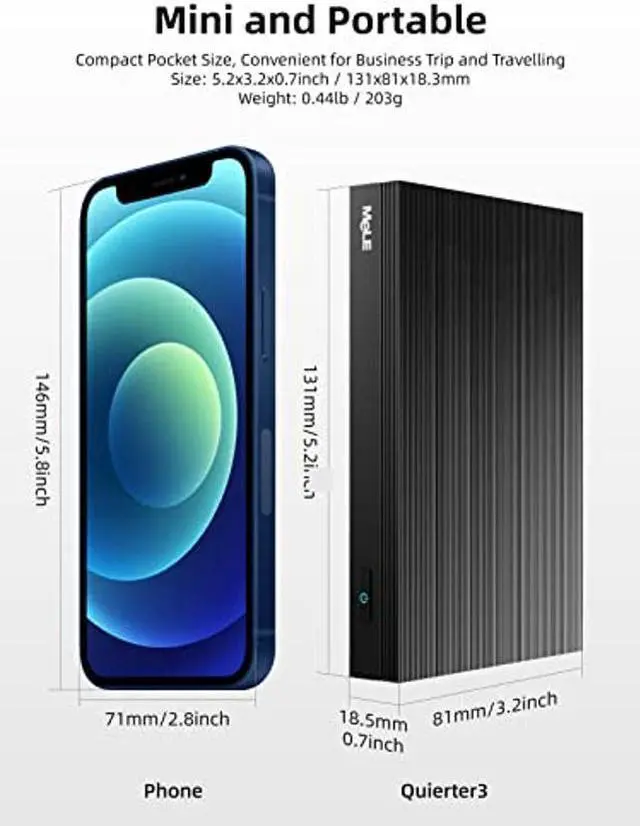 Alt view image 5 of 5 - MeLE Quieter3Q Fanless Mini PC Windows 11 pro Celeron N5105 8GB 128GB, Portable Small Desktop HDMI Wifi6 Gigabit Ethernet, Industrial IoT Micro PC Unlock Bios Auto Power on, SSD PXE VESA Mount