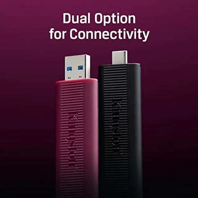 Alt view image 5 of 5 - Kingston DataTraveler Max Type-A 256GB High Performance USB Flash Drive USB 3.2 Gen 2 Up to 1000 MB/s Sliding Cap Design DTMAXA/256GB