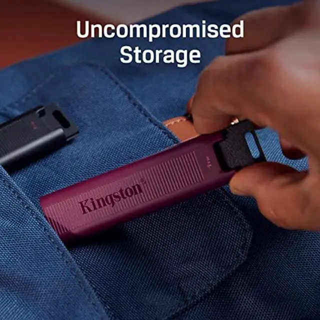 Alt view image 4 of 5 - Kingston DataTraveler Max Type-A 256GB High Performance USB Flash Drive USB 3.2 Gen 2 Up to 1000 MB/s Sliding Cap Design DTMAXA/256GB