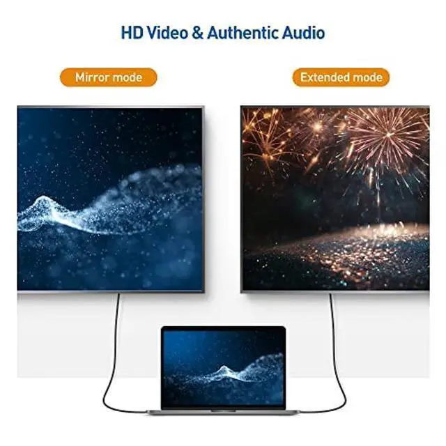 Alt view image 5 of 5 - Cable Matters Unidirectional DisplayPort to HDMI Cable 35 ft, Gold-Plated DP to HDMI Cable, Display Port to HDMI Adapter Cable, 35 Feet