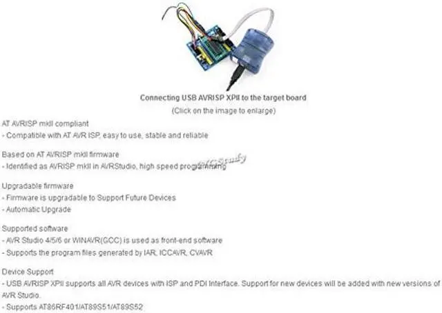 Alt view image 3 of 5 - Compatible Atmel AT AVRISP mkII AVR ISP mk2 USB MCU AVR XMEGA In-System Programmer Studio 4/5/6 ISP PDI interface @XYGStudy