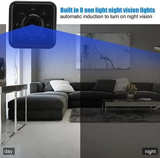 Alt view image 3 of 5 - Mini Spy Camera, 1080P HD WiFi Hidden Camera with Audio, Tiny Compact Indoor Security Cam Nanny Cam with Auto Night Vision, Own Hotpot, Video Playback, Motion Detection, Small Home Surveillance Camera