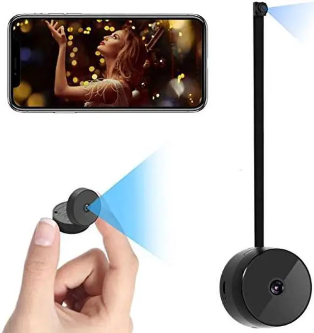 Main image of PAMBRUM Spy Camera, 1080P Mini Hidden Cameras Wireless Wi-Fi Security Camera with 2-Lens 90degflip Motion Detector Night Vision for Home Surveillance Indoor and Outdoor