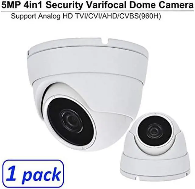 Alt view image 4 of 4 - 101AV 5 Megapixel 4in1 TVI/ AHD/ CVI/ CVBS(960H) 2.8-12mm Lens Security Surveillance Dome Camera DWDR IR Cut OSD menu for Indoor Outdoor CCTV Home Office (White) (1 Pack)
