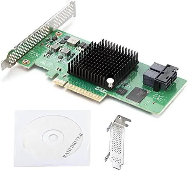 Alt view image 4 of 4 - 12G Internal PCI Express SAS/SATA HBA Raid Controller Card, Broadcom's SAS 3008, Compatible for SAS 9311-8I, Support Raid 0/1/1E/10