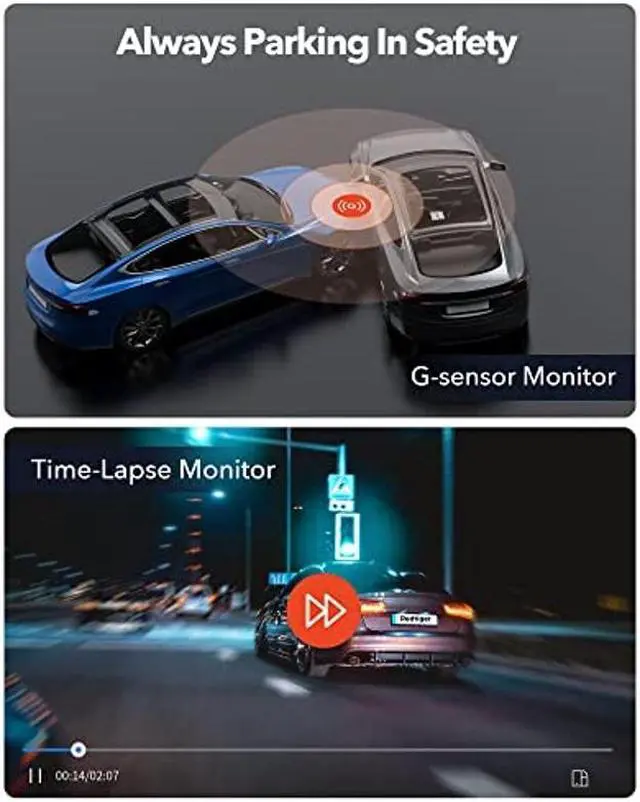 Alt view image 5 of 5 - REDTIGER Dash Cam 4K Front and Rear 1080P, WiFi GPS Car Camera with Free 32GB SD Card, Dual Dash Camera for Cars, Loop Recording, Night Vision, Parking Mode, Smart App Control, Support 256GB Max