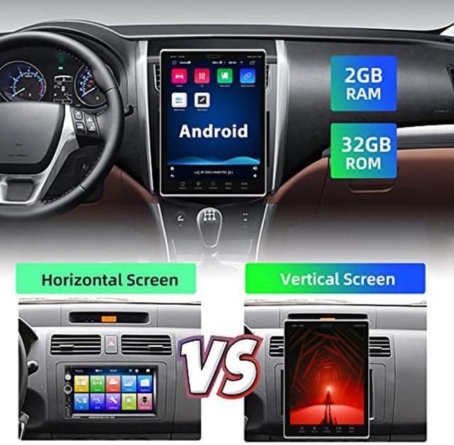 Podofo 9.5 Inch Vertical Touchscreen Double Din Android Car Stereo