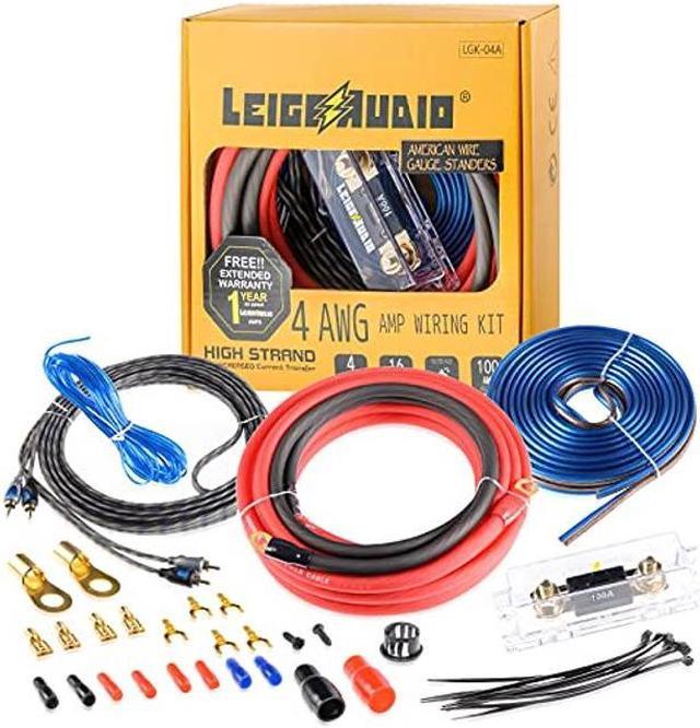 Car Audio 4 Gauge Cable Kit Amp Amplifier Install RCA Subwoofer Sub Wiring  New 