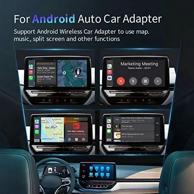 Alt view image 3 of 5 - Kiuudre Android Auto Wireless Adapter for OEM Factory Wired Android Auto Cars, Plug and Play, Support USB and Type-C Interface, Suitable for Android Phones Converts Wired Android Auto to Wireless