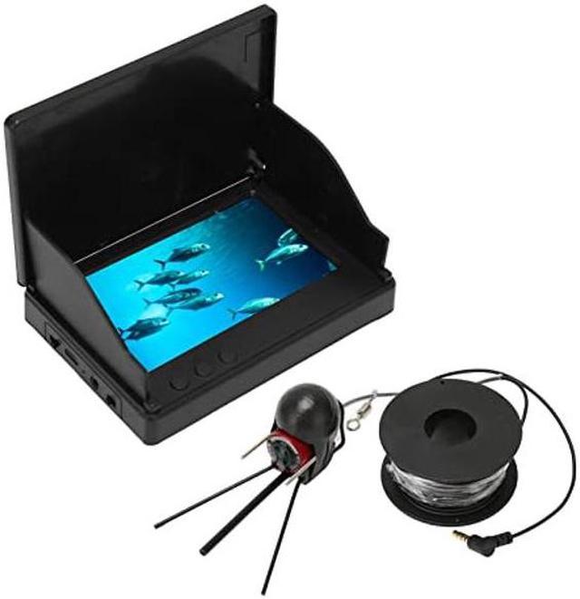 Underwater Fishing Camera, IP68 Waterproof Fish Finder with 1080P HD IPS  4.3 Screen and 12 IR Night Vision Lights, for Ice Lake Sea Boat Kayak  Fishing (30m / 32.8yd US Plug) 