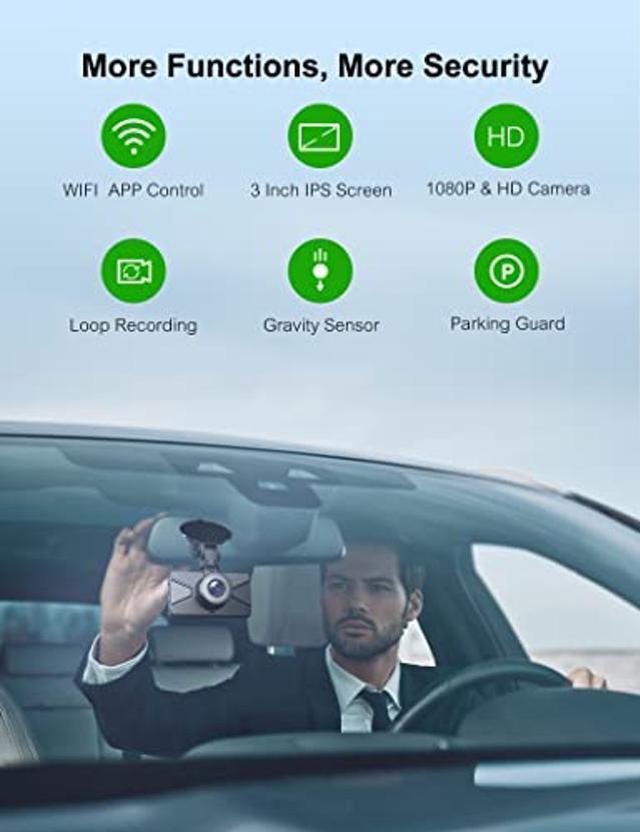  Mini Dash Cam - Front and Rear 2K Surfola Dual Car Camera  2560x1440P, 3 inch IPS Screen, 170° Wide Angle, Parking Mode, WDR,  Accident Record : Electronics
