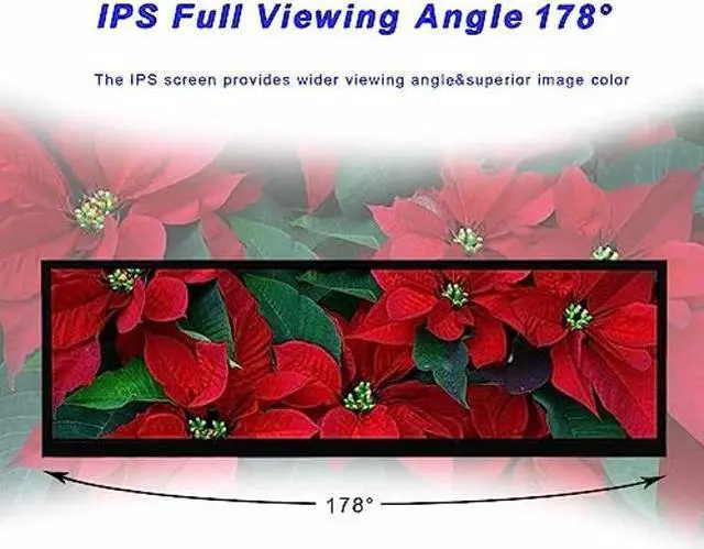 Alt view image 4 of 5 - VSDISPLAY 14.5 Inch 2K 2560x720 LCD Monitor Touch Panel 14.5'' Stretched Bar Display with Mini HD-MI Type-C Video Input for Gaming/PC/Laptop/Computer Monitoring Extra Secondary Screen