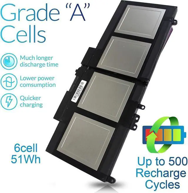 Alt view image 5 of 5 - G5M10 E5550 E5450 E5250 Battery Compatible with Dell Latitude E5550 E5450 E5250 5550 5450 5250 3150 3160, 8V5GX R9XM9 1KY05 08V5GX VMKXM 5XFWC PF59Y 451-BBLN 451-BBLL 451-BBLK 51Wh 7.4V 4-Cell