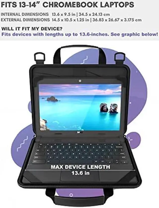 Alt view image 2 of 5 - UZBL 13-14 inch Always on Pouch Work In Case For Chromebook and Laptops, Designed For Students, Classrooms, and Business