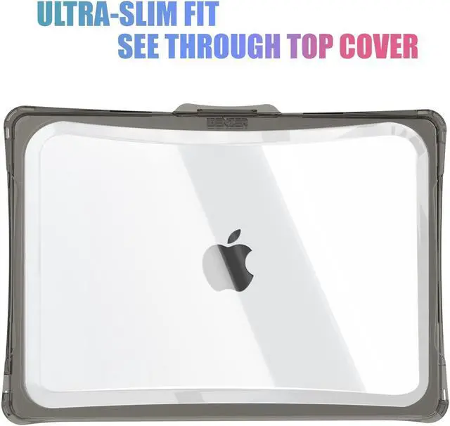 Alt view image 3 of 5 - IBENZER Heavy Duty Case for 2025 2024 2023 MacBook Air 15 inch M4 A3241 M3 A3114 M2 A2941, Hexpact case with ScreenFilm &KeyboardCover, Protective Cover for Mac Air 15.3, Gray, HPE-AT15-GY+2